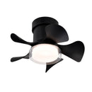 21" Matte Black Ceiling Fans with Lights Quiet DC Motor & Remote