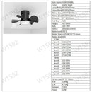 21" Matte Black Ceiling Fans with Lights Quiet DC Motor & Remote