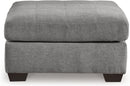Oversized Light Gray Ottoman Room Decorative Elegance