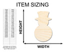 Unfinished Wood Tophat Snowman Shape - Craft - up to 46" DIY