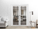 Lucia 2266 White Silk Barn Door Slab with Clear Glass