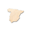 Unfinished Wood Spain Country Shape - Craft - up to 46" DIY
