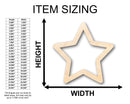 Unfinished Wood Star Outline Shape - Craft - up to 46" DIY