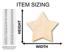 Unfinished Wood Large Fat Star Shape - Craft - up to 46" DIY