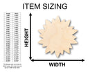Unfinished Wood Sun Flower Petals Shape - Craft - up to 46" DIY