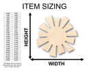 Unfinished Wood Sun Shape - Craft - up to 46" DIY