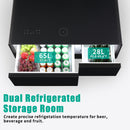 Modern Smart Coffee Table With Built-In Fridge - tooth Speaker, Wireless Charging, Touch Control Panel, USB Interface, Outlet Protection, Atmosphere Light