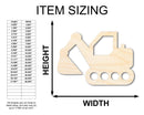 Unfinished Wood Toy Excavator Shape | Construction Vehicle Craft Cutout | up to 46" DIY