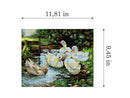 Needlepoint canvas for halfstitch without yarn after Aleksander Max Koester - Landscape with Ducks 2111H
