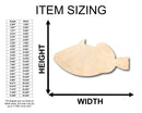 Unfinished Wood Trigger Fish Shape - Craft - up to 46" DIY