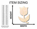 Unfinished Wood Tulip Flower Silhouette - Craft- up to 46" DIY