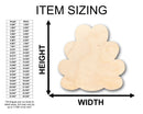 Unfinished Wood Turkey Plume Feather Back Shape - Craft - up to 46" DIY
