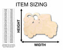 Unfinished Wood Valentine Truck Silhouette - Craft- up to 46" DIY