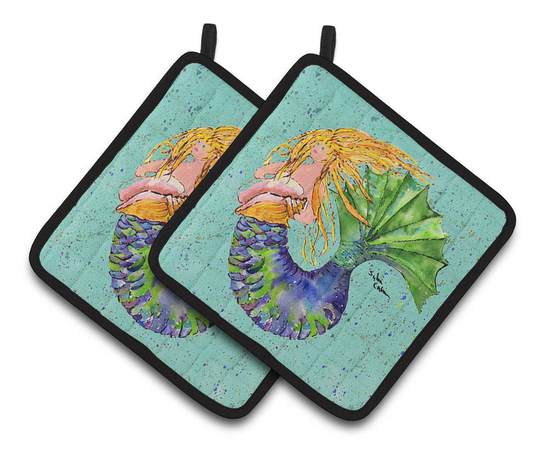 Mermaid Pair of Pot Holders 8336PTHD