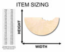Unfinished Wood Watermelon Slice with Bite Silhouette - Craft- up to 46" DIY