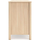 Light Brown Six Drawer Dresser For Bedroom Storage