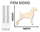 Unfinished Wood Weimaraner Dog Shape - Pet Craft - up to 46"