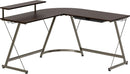 Vista L Shaped Desk With Removable Monitor Stand Espresso