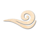 Unfinished Wood Wind Air Element Shape - Craft - up to 46" DIY