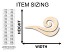 Unfinished Wood Wind Air Element Shape - Craft - up to 46" DIY