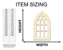 Unfinished Wood Gothic Window Shape | Craft Cutout | up to 46" DIY