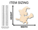 Unfinished Wood Witch Shape - Craft - up to 46" DIY