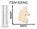 Unfinished Wood Wolf Head Side Silhouette Shape - Craft - up to 46" DIY