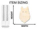 Unfinished Wood Wolf Head Shape - Animal Craft - up to 46" DIY