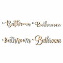 Bathroom Sign Unfinished Wood Cutout Home Decor DIY
