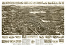 Vintage Map of Canton, Massachusetts 1918
