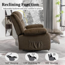 Brown Recliner Chair With 360 Swivel For Home Comfort