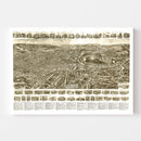 Vintage Map of Fitchburg, Massachusetts 1915