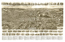 Vintage Map of Fitchburg, Massachusetts 1915