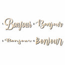Bonjour Sign Unfinished Wood Cutout Home Decor DIY