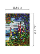 Needlepoint canvas for halfstitch without yarn after Luis Comfort Tiffany - Landscape with Mallows 2137J