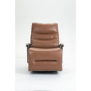 Swivel Rocker Recliner Power Glider Chair with Solid Wood Armrests - Extra Wide Reclining Sofa Chair Upholstered Faux Leather Living Room Single Sofa 350 lbs