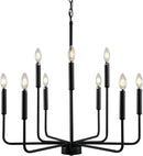 Black Farmhouse Chandelier 9 Light Dining Room Rustic