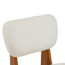 [Set of 2] Modern Beige Lounge Chair with Polyester Upholstery, Sturdy Wood Base With Natural Finish, Minimalist and Stylish Accent Seating for Living Room, Bedroom, or Office