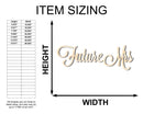 Unfinished Wood Future Mrs Shape - DIY Wedding Craft - up to 46"