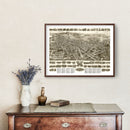 Vintage Map of Meriden, Connecticut 1918