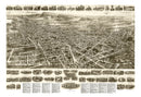 Vintage Map of Meriden, Connecticut 1918