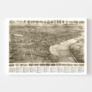 Vintage Map of Middletown, Connecticut 1915