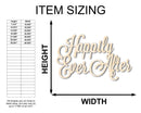 Unfinished Wood Happily Ever After Shape - DIY Wedding Craft - up to 46"