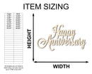 Unfinished Wood Happy Anniversary Shape - Word Anniversary Craft - up to 46"