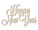 Unfinished Wood Happy New Years Shape - Word Craft - up to 46"
