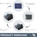Graphite Grey Foldable SofaBed With Lumbar Support
