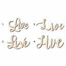 Live Sign Unfinished Wood Cutout Home Decor DIY