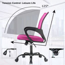 Pink Mesh Executive Office Chair With Lumbar Support