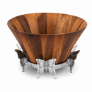 Butterfly Wood Tall Salad Bowl