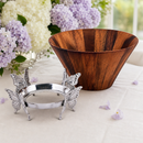 Butterfly Wood Tall Salad Bowl
